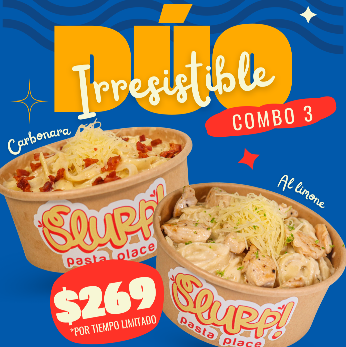Dúo Irresistible Combo 3: Carbonara y Al Limone