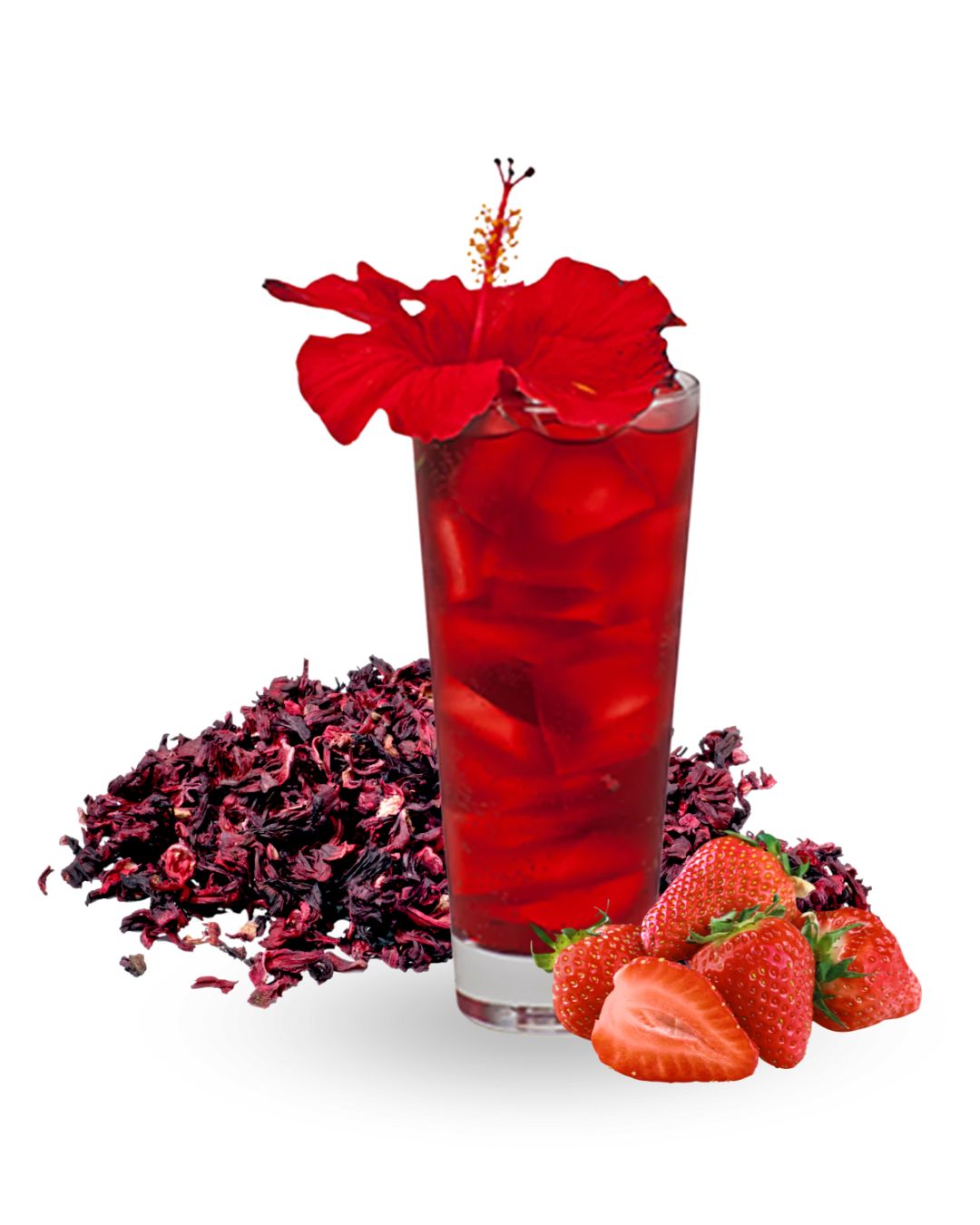 Agua de Jamaica con Fresa 500 ml.